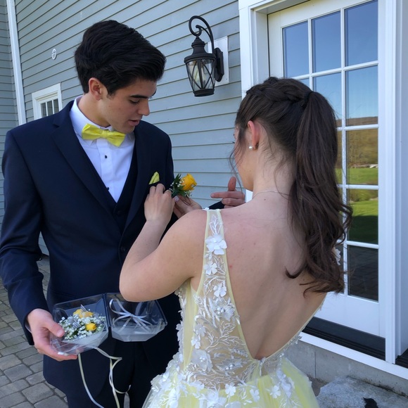 Jovani Floral Prom Dress - Picture 4 of 8